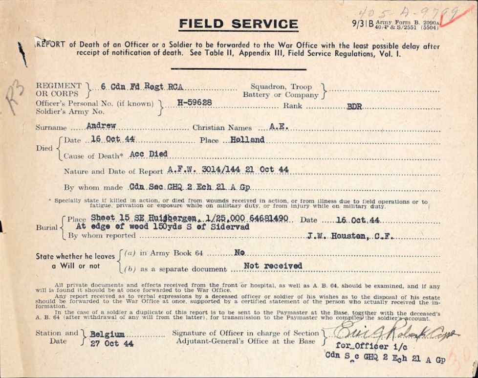 Field Service Form