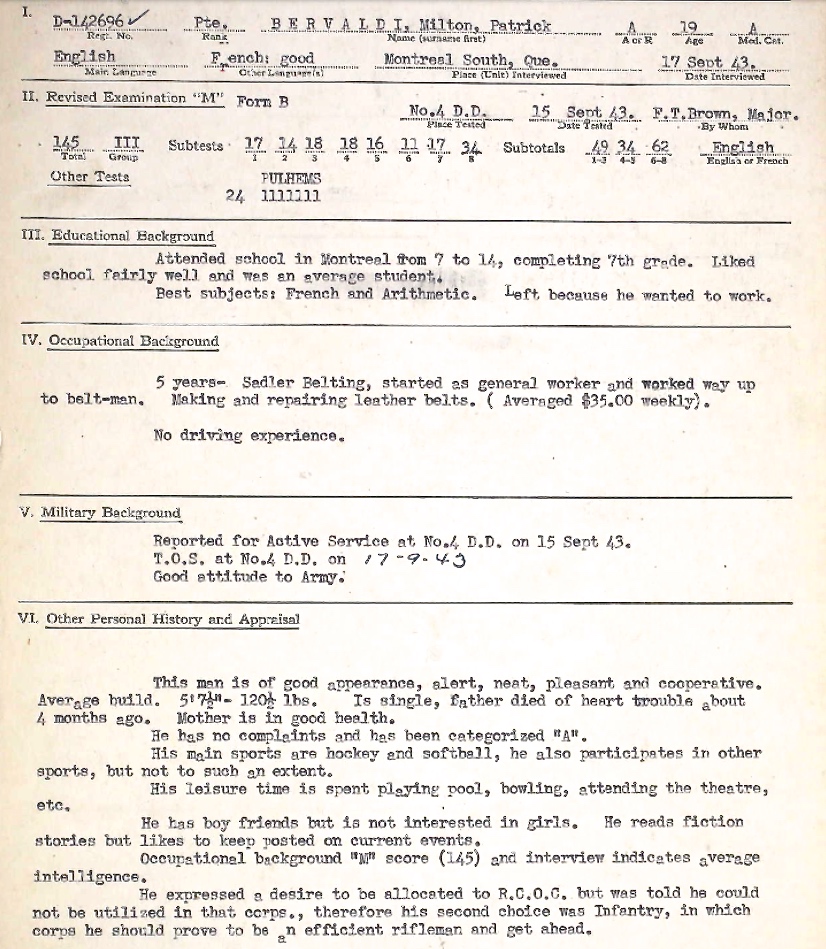 Personnel Selection Form