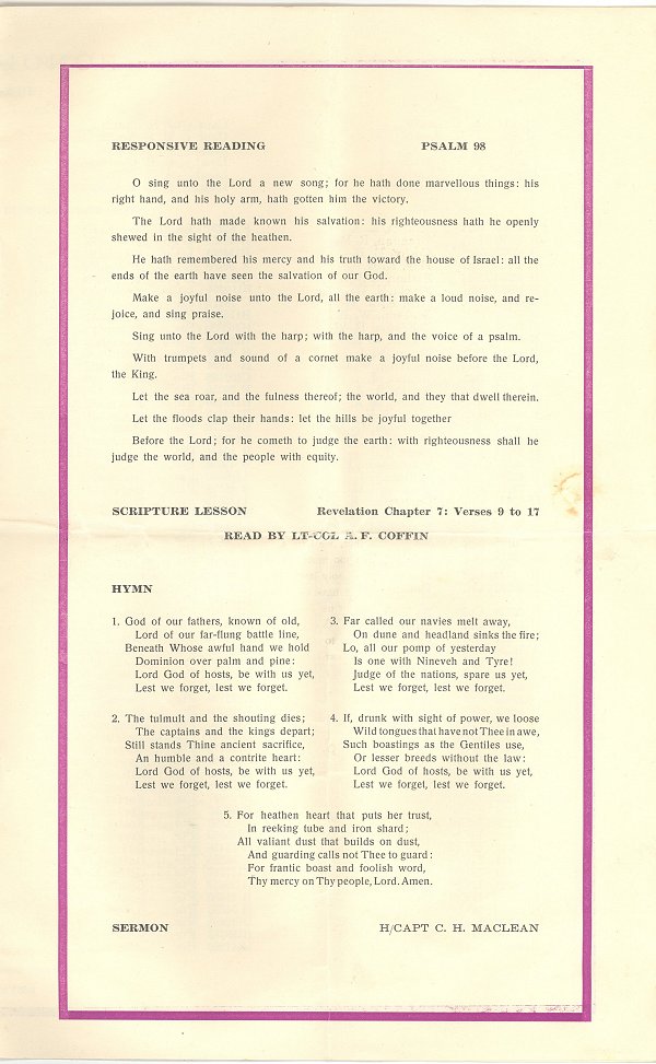 Memorial Service Booklet - July 1945 (page 2)