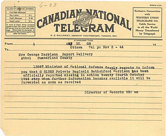 Missing in Action Telegram