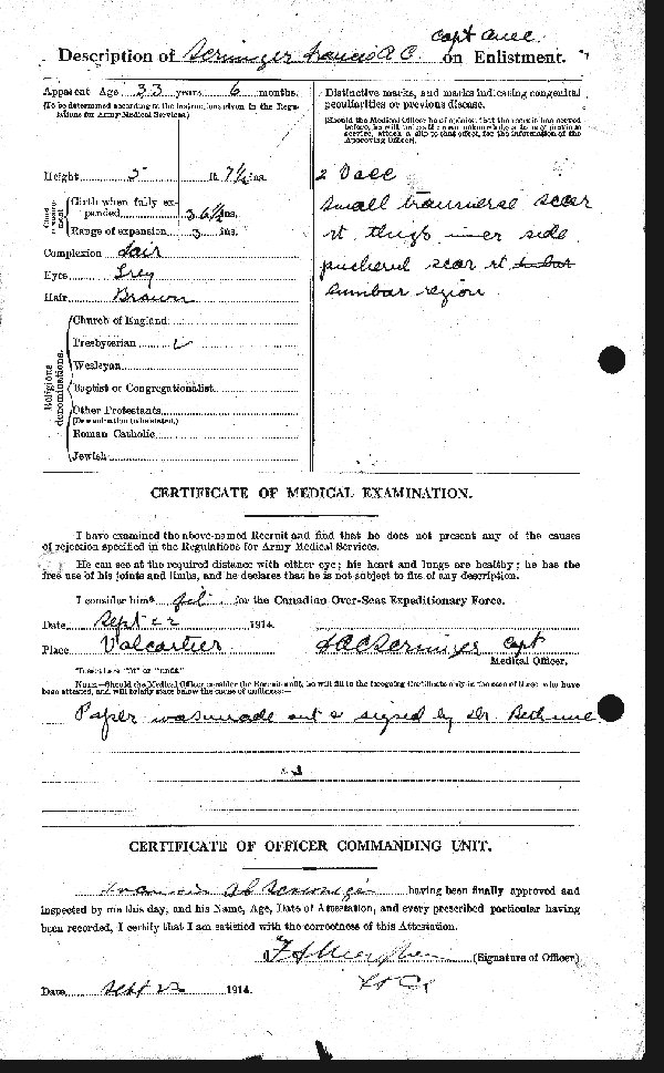 Attestation Papers (Reverse)