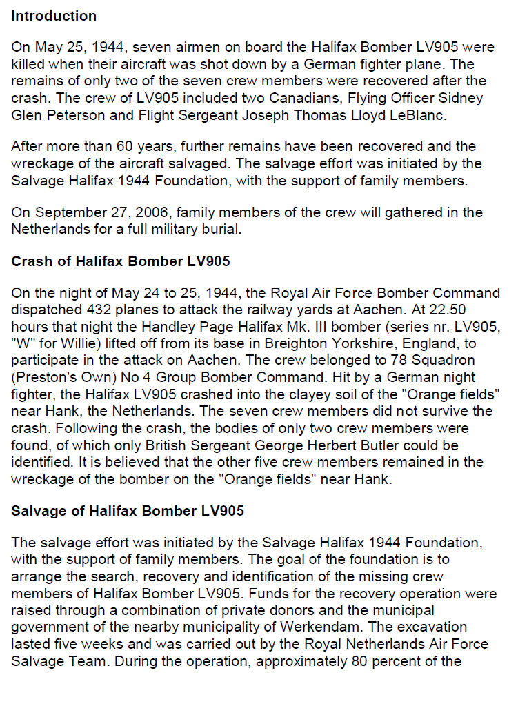 Canadian Airmen Buried with Honours