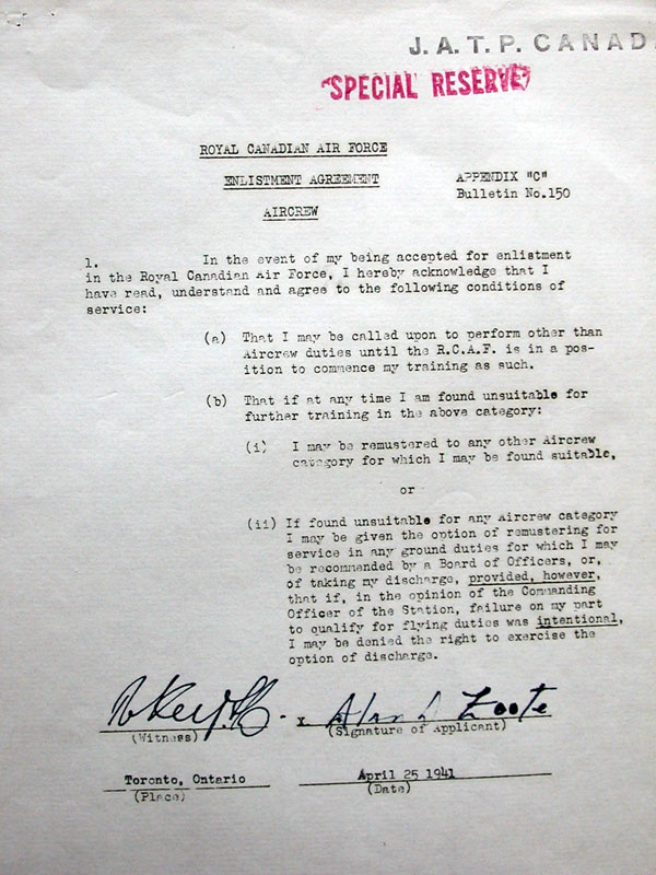 Enlistment agreement