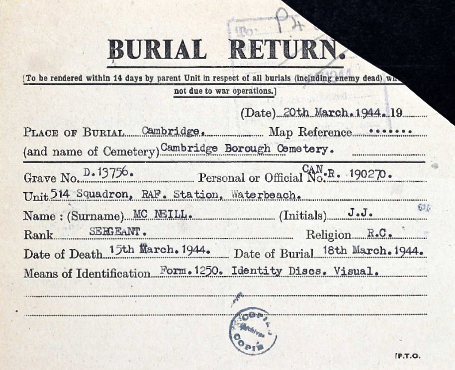 Burial Document