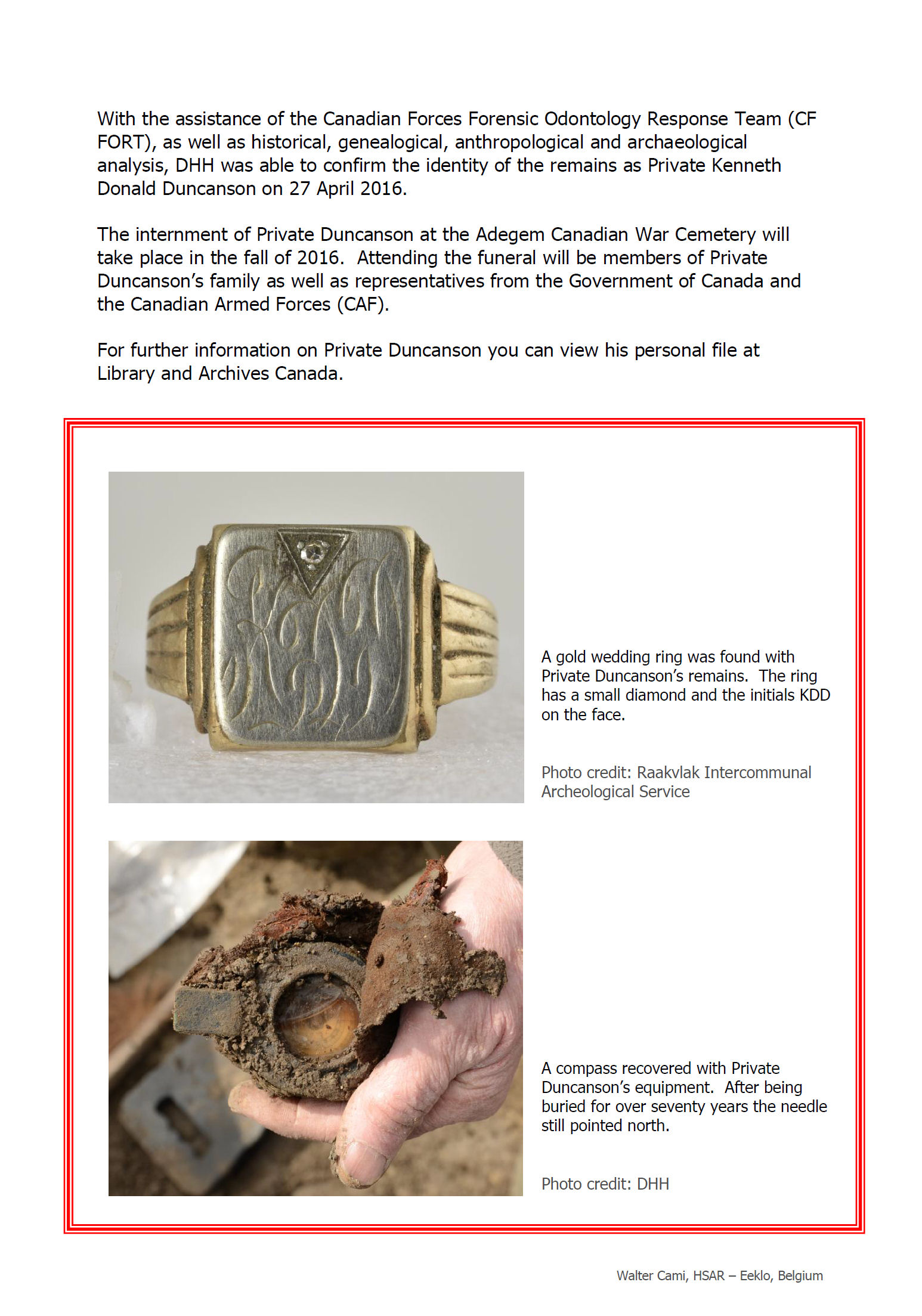 Story of Kenneth Duncanson reburial (Page 8)