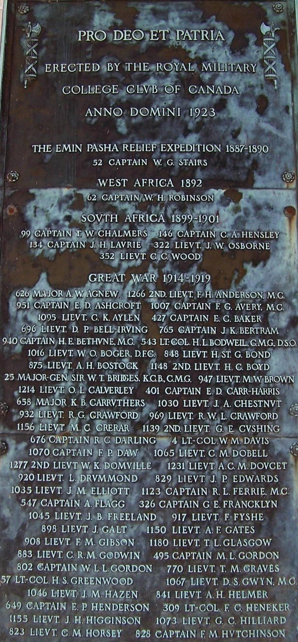 Memorial Plaque
