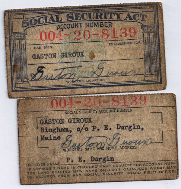 United States Social Security Card