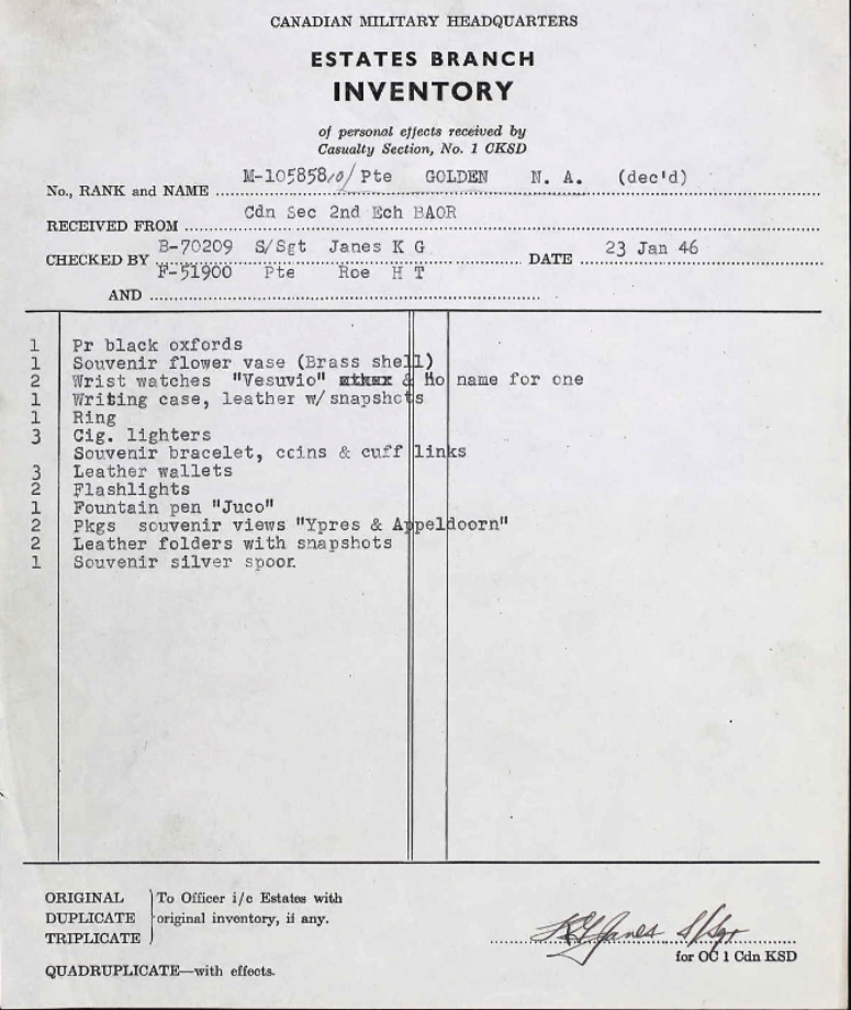 Estates Branch Inventory