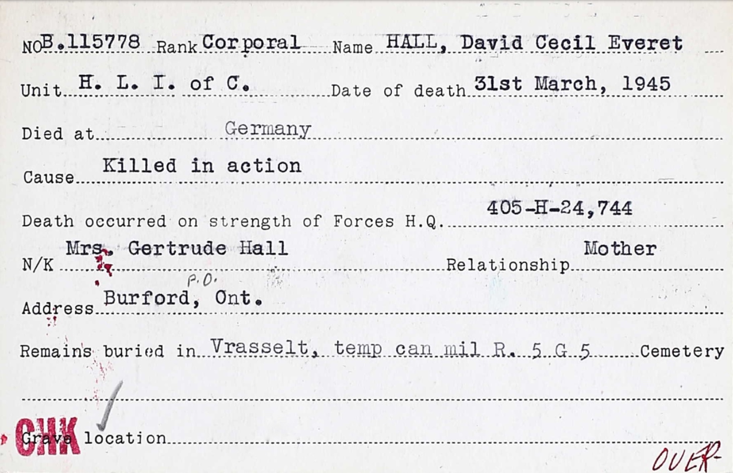 Circumstances of death