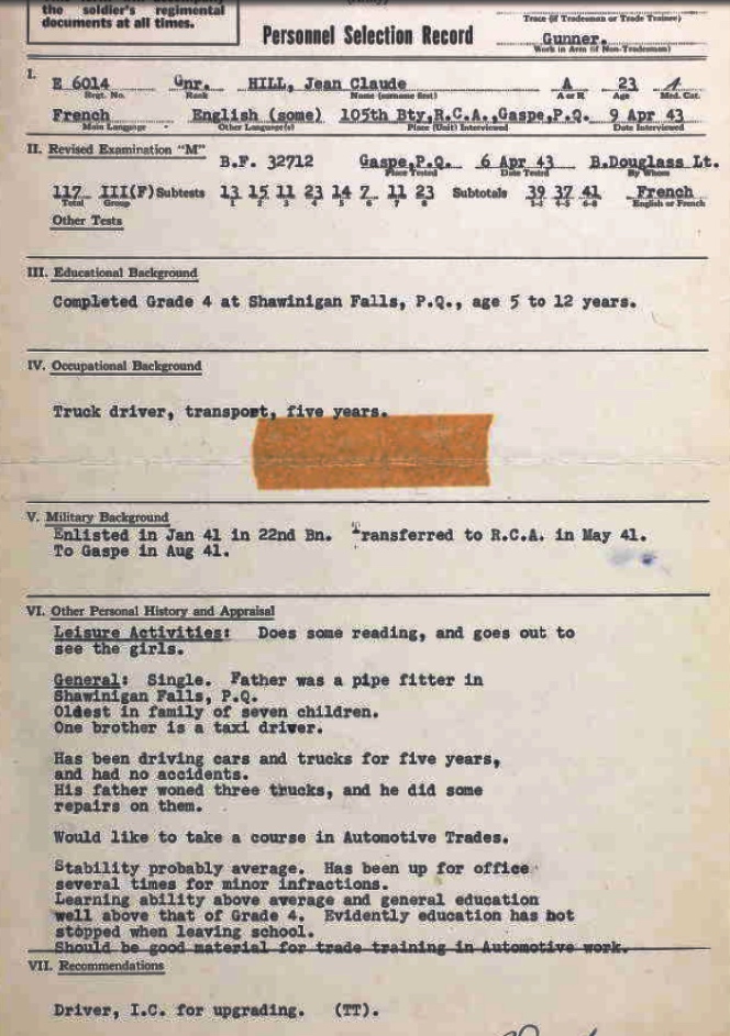 Personnel Selection Form