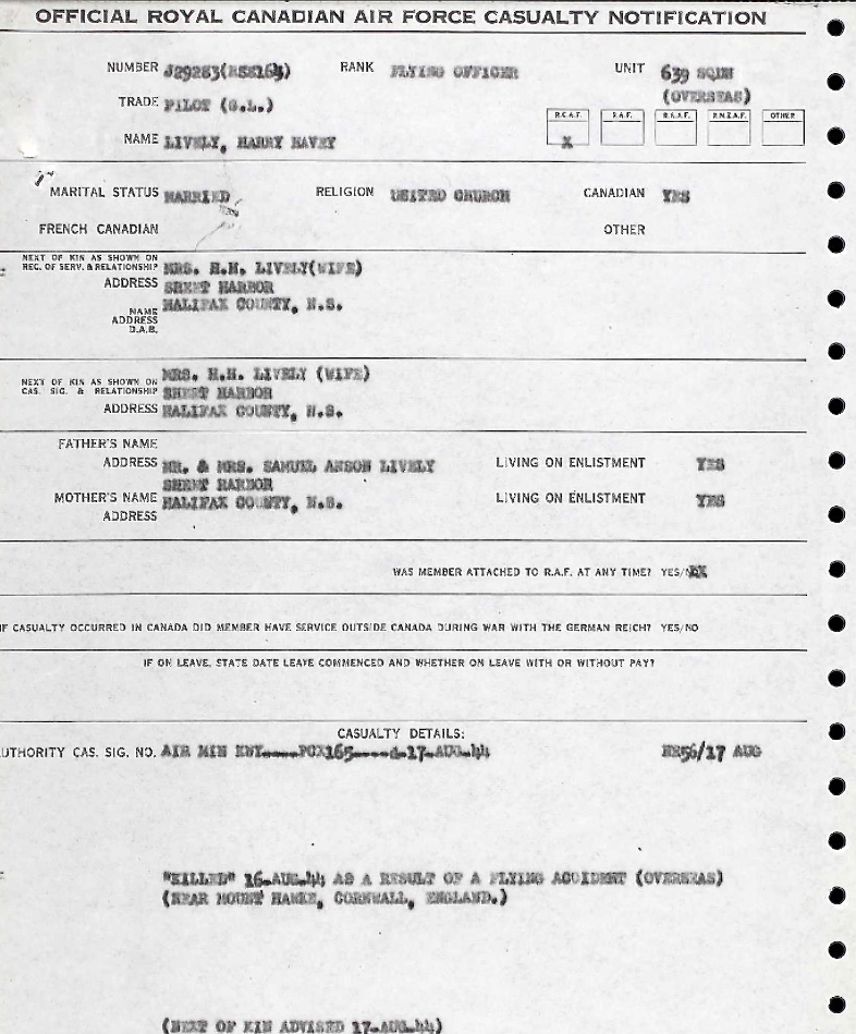 Notification of death