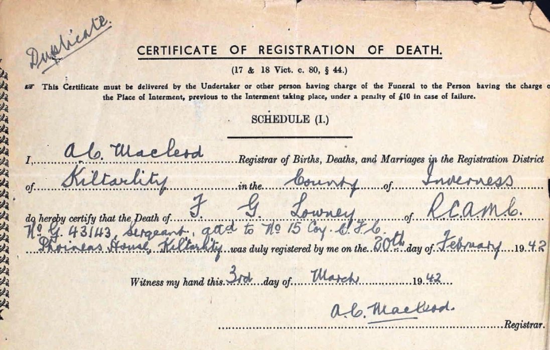 Death Certificate