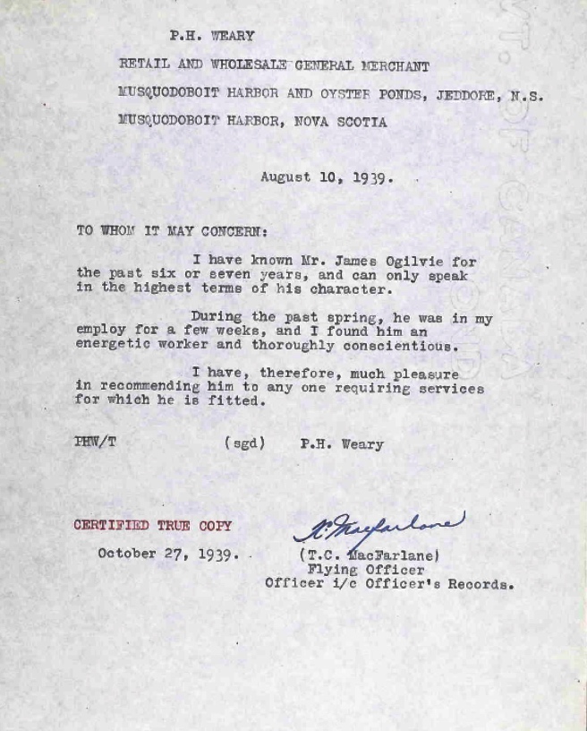 Letter of recommendation