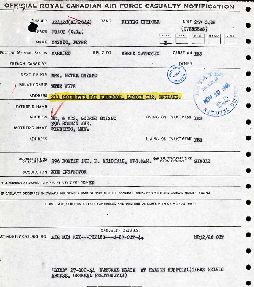 Notification of death