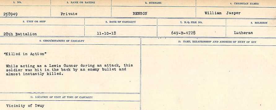 Circumstances of Death