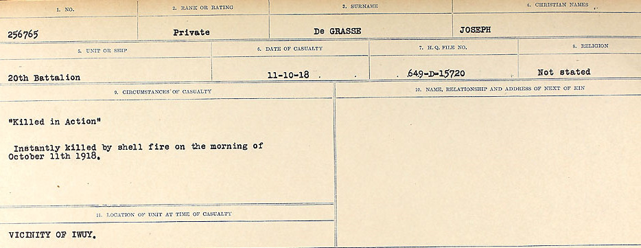 Circumstances of death registers
