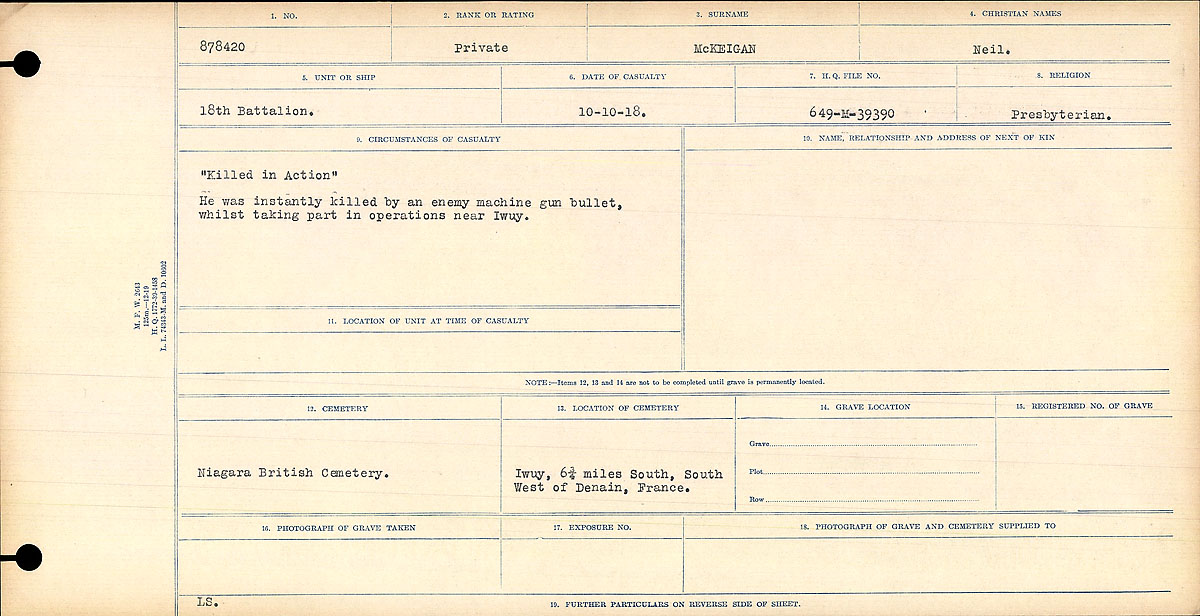 Circumstances of death registers