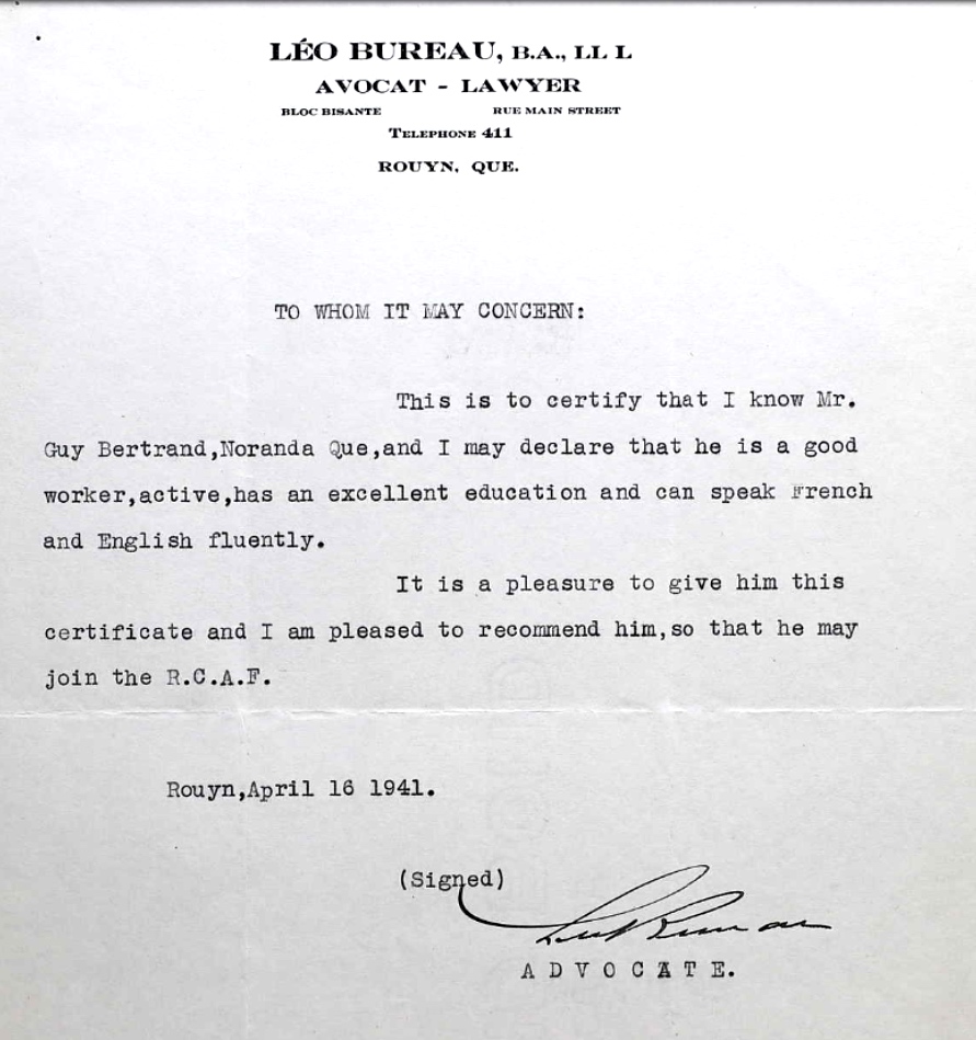 Letter of recommendation