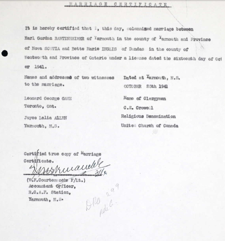 Marriage Certificate