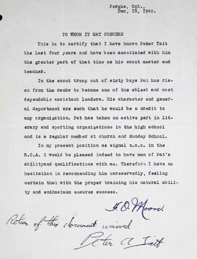 Letter of recommendation