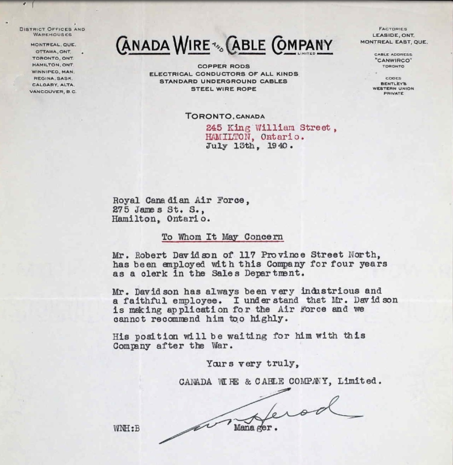 Letter of recommendation