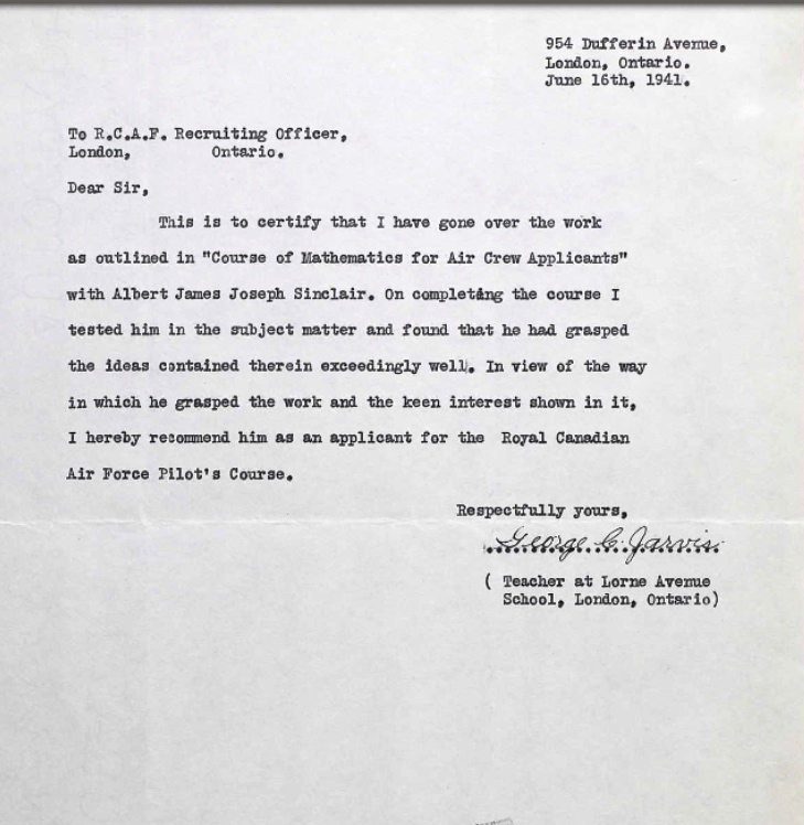 Letter of recommendation