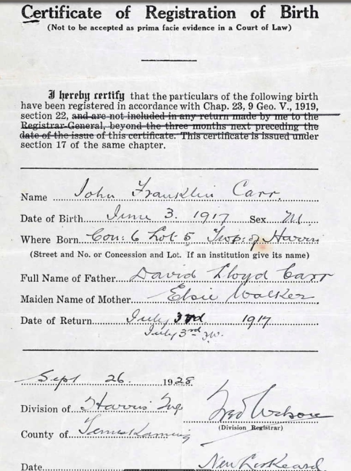 Birth Certificate