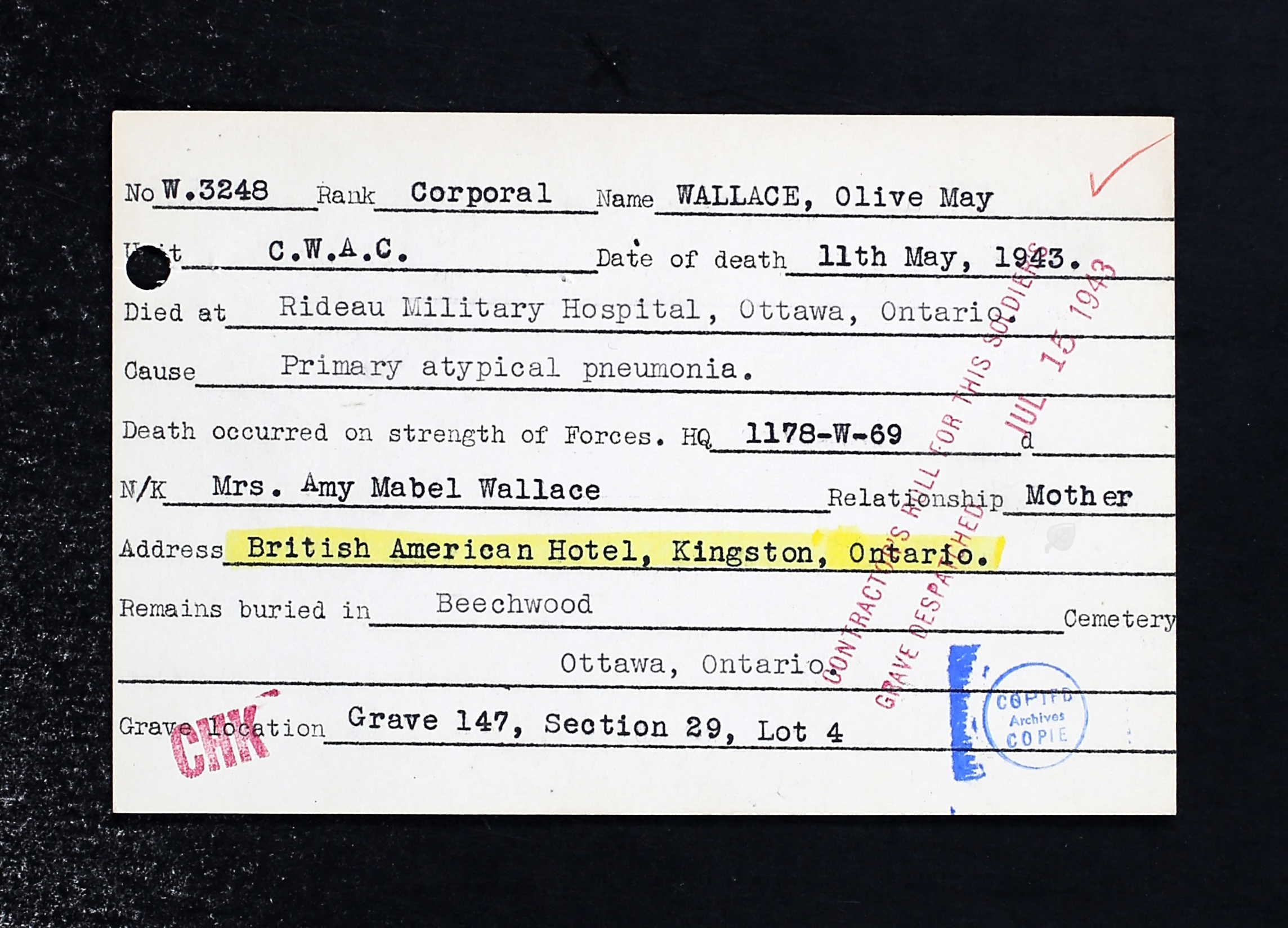 Circumstances of death registers