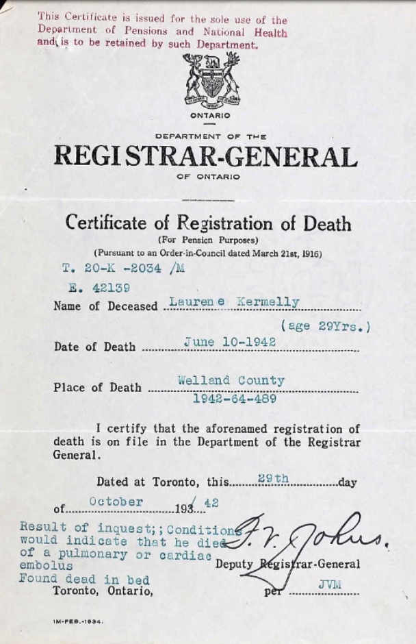 Death Certificate