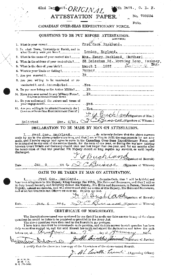 Attestation Paper (page 1)