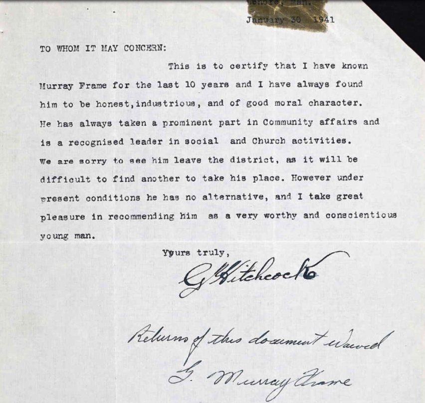 Letter of recommendation