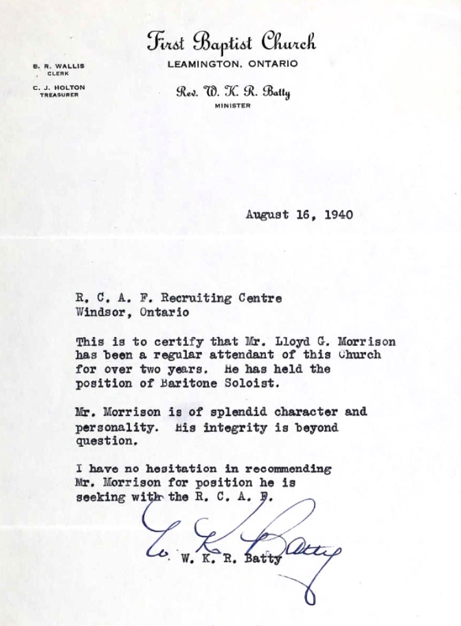 Letter of recommendation