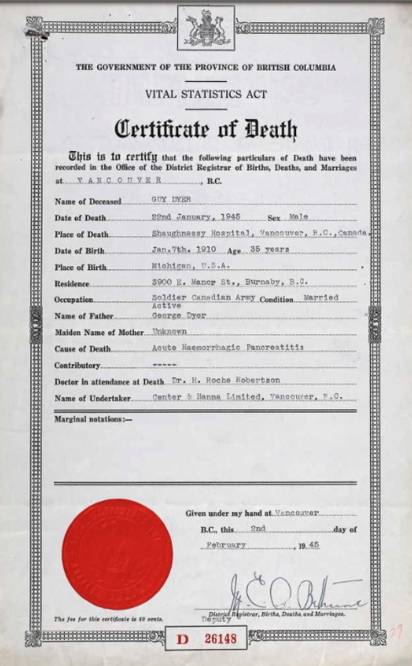 Death Certificate