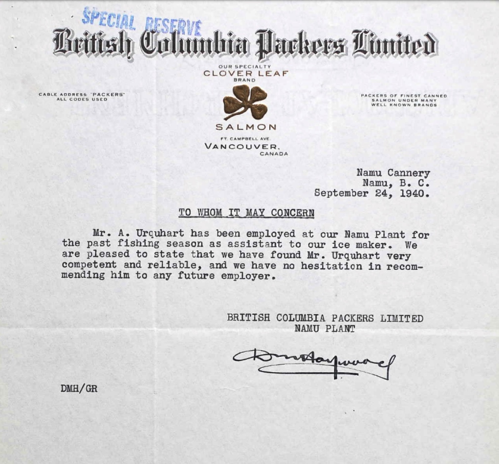 Letter of recommendation