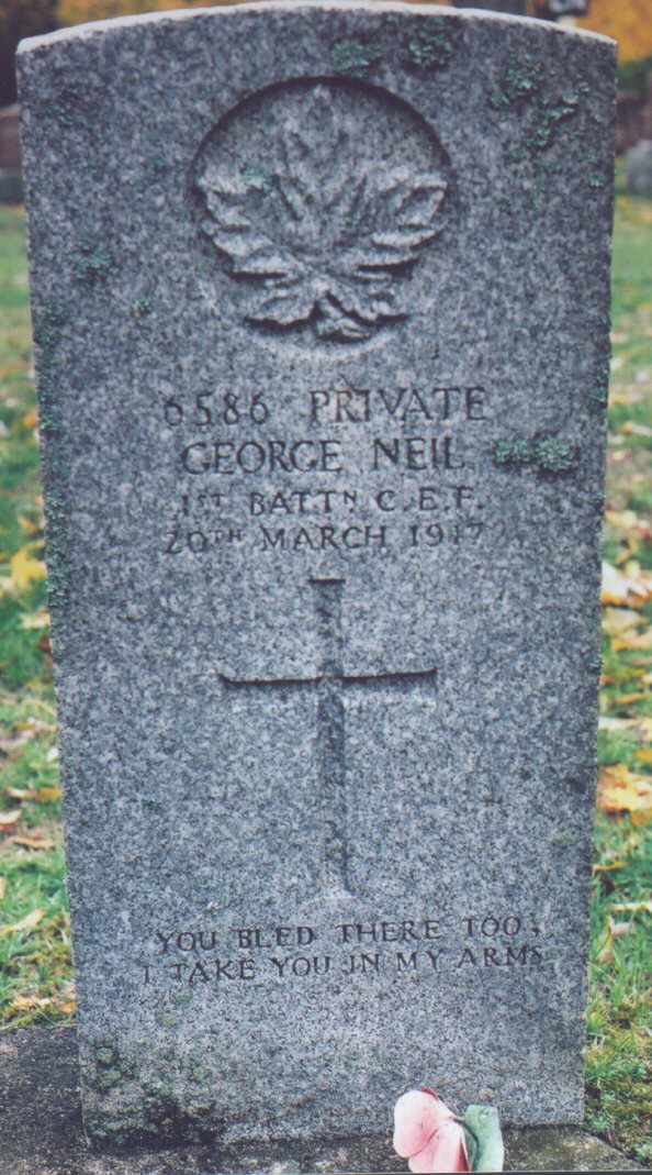 Gravemarker for George Neil