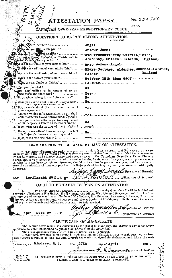 Feuilles d'engagement (page 2)