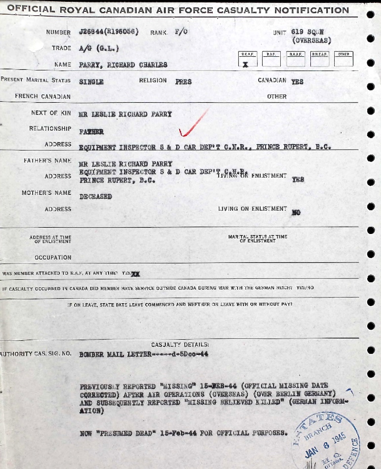 Notification of death