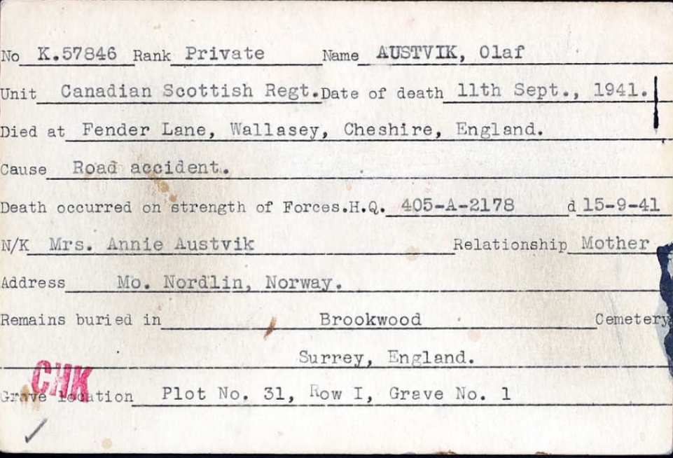 Circumstances of death registers