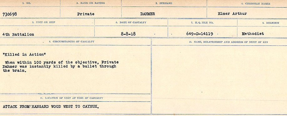 Circumstances of death registers