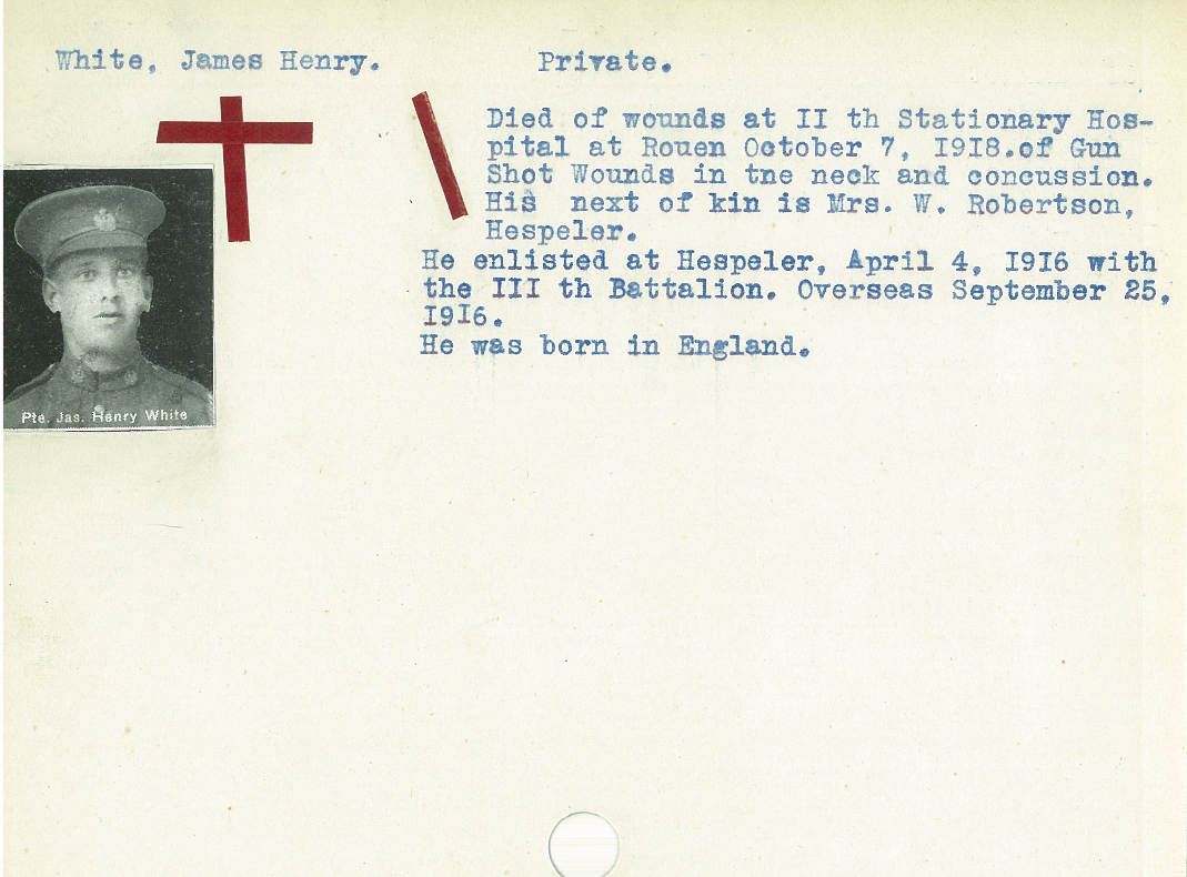 Photo de JAMES HENRY WHITE