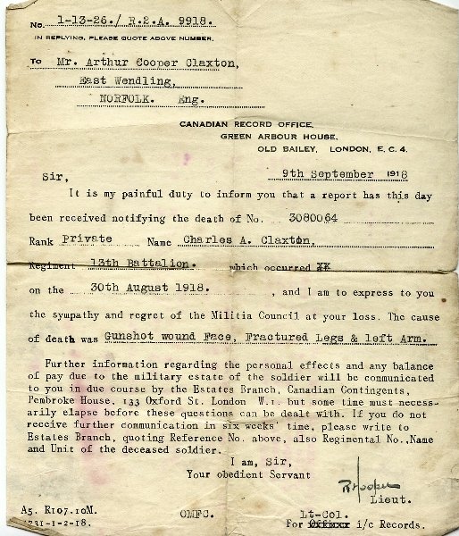 Telegram (September 9, 1918)