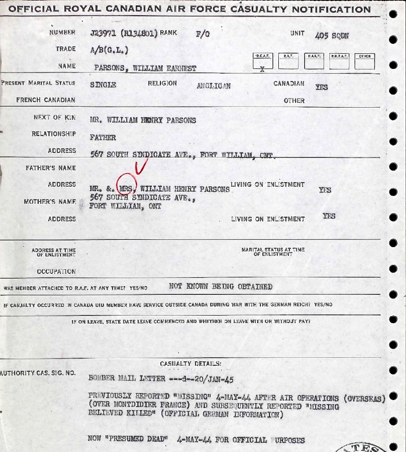 Notification of death