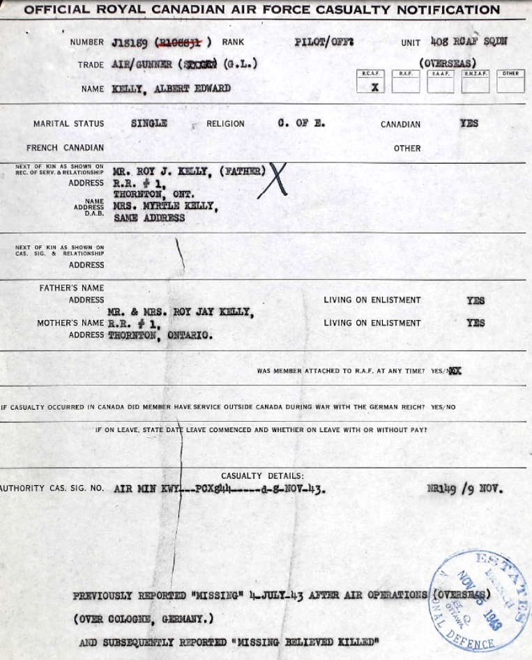 Notification of Death