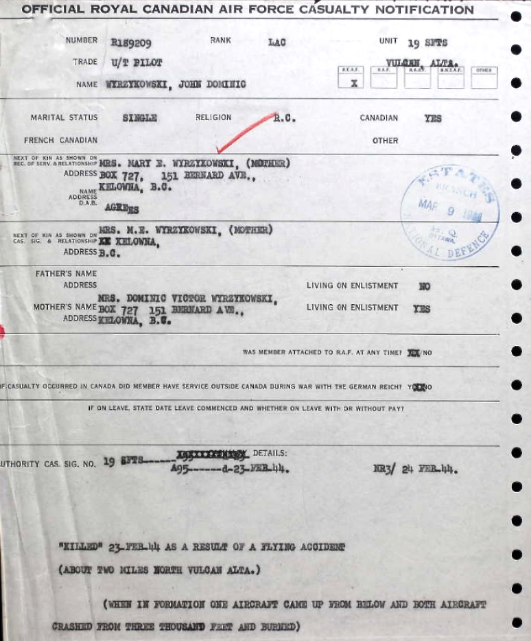 Notification of death