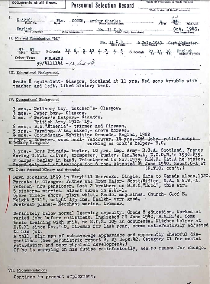 Personnel Selection Form