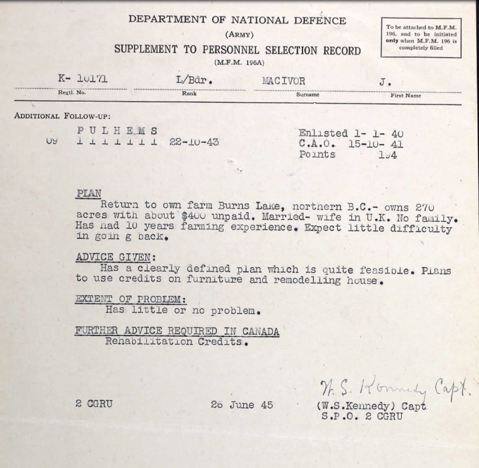 Personnel Selection Form