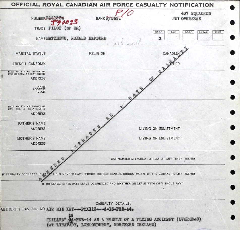 Notification of death