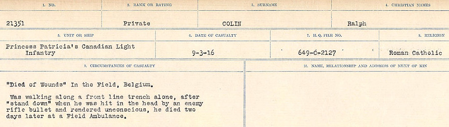 Circumstances of Death Registers