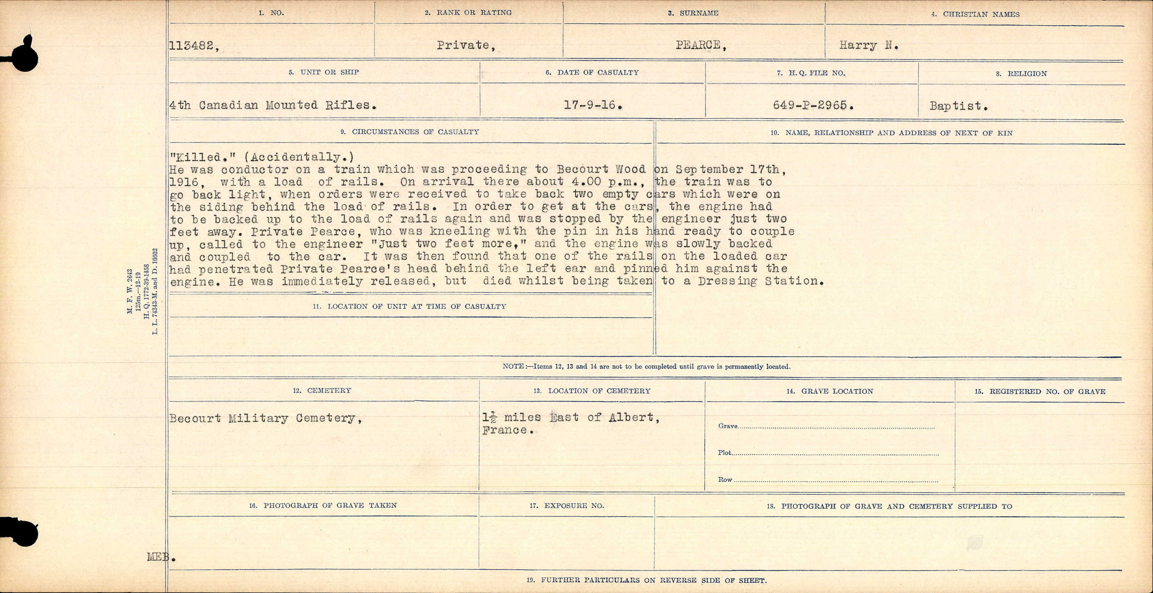 Circumstances of Death Registers