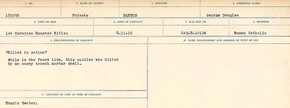 Registres de circonstances du décès